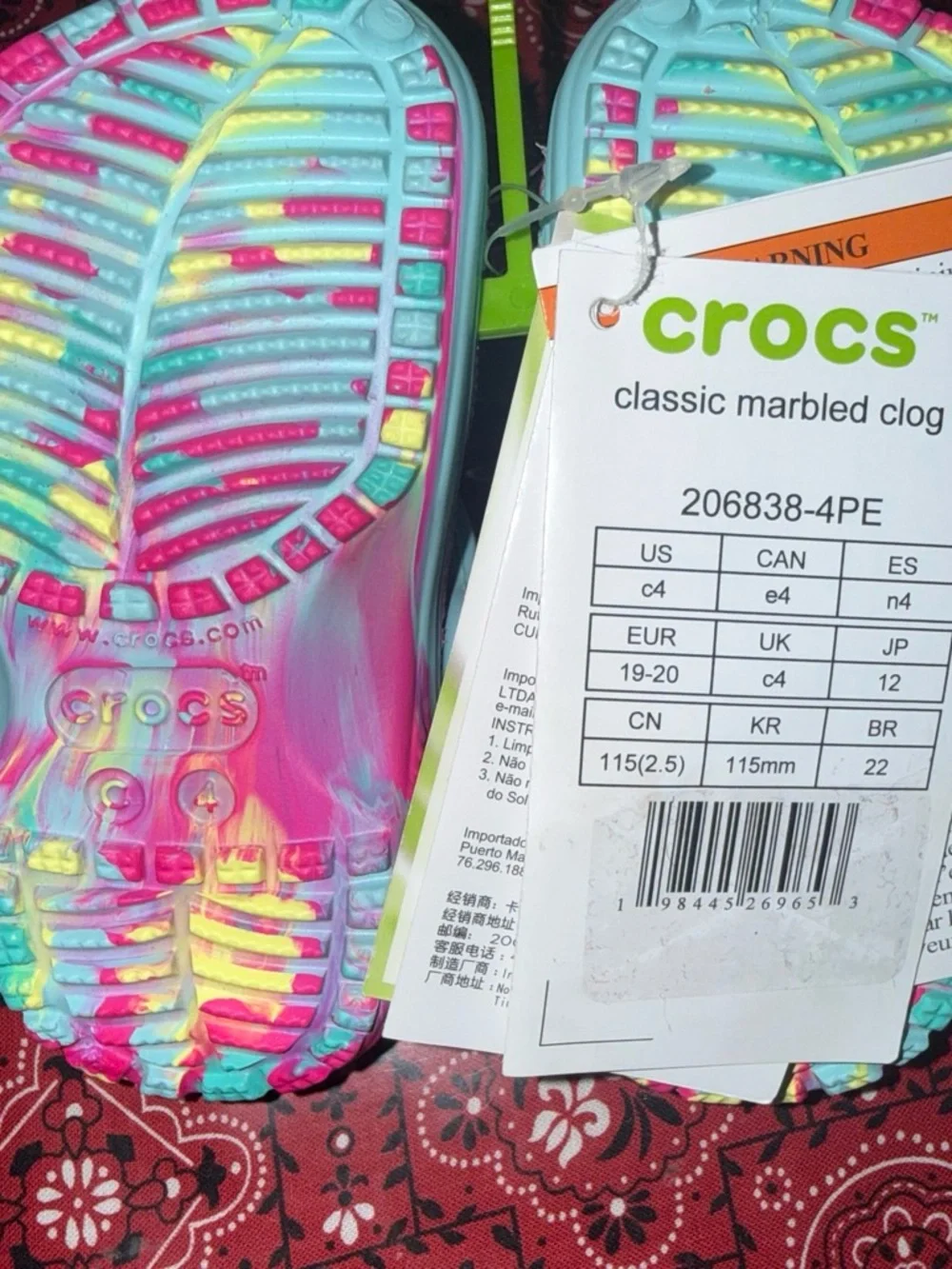 CROCS bright pastel